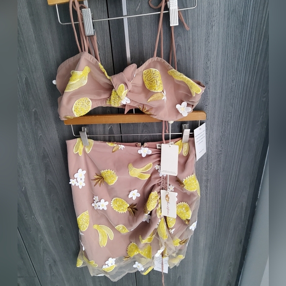 🍋For Love and Lemons 2 Piece Set - Skirt Size L, Top - M - Picture 8 of 16